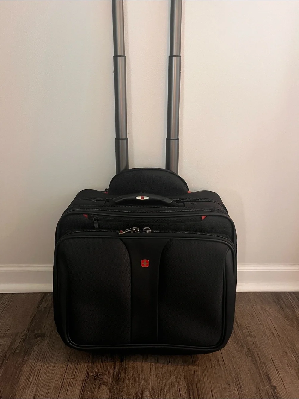 SwissGear Black Laptop Briefcase with Blue Accent